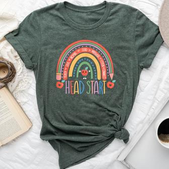 Head Start Rainbow Back To School Headstart Teacher Bella Canvas T-shirt - Thegiftio UK