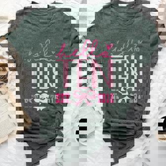 Hello Ten Est 2016 Pink Coquette Happy 10Th Birthday Girl Bella Canvas T-shirt - Thegiftio