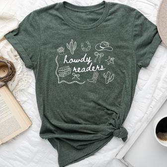 Howdy English Teacher Cowgirl Cowboy Ela Teaching Student Bella Canvas T-shirt | Mazezy