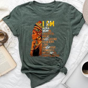 I-Am Black Woman Educated Magic Intelligent Black History Bella Canvas T-shirt - Thegiftio UK