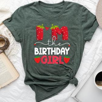 I'm The Berry First Birthday Girl Strawberry Bella Canvas T-shirt - Thegiftio UK