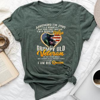 I'm A Spoiled Wife Of A Grumpy Old Veteran Veteran's Wife Bella Canvas T-shirt - Thegiftio UK
