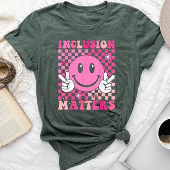 Inclusion Matters Groovy Special Education Teacher Bella Canvas T-shirt | Mazezy