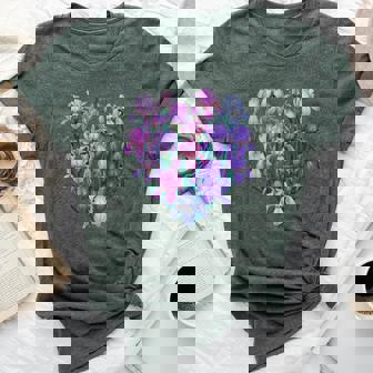 Iris Flower Graphic Colorful Floral Plant Iris Girl Bella Canvas T-shirt | Mazezy