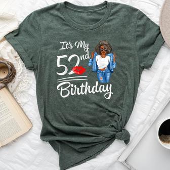 It's My 52Nd Birthday 52 Years Old Afro Black Melanin Women Bella Canvas T-shirt - Thegiftio UK