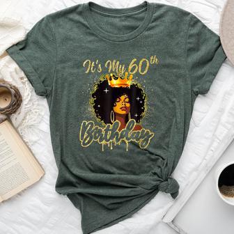 It's My 60Th Birthday Queen 60 Years Old Crown Gold Women Bella Canvas T-shirt - Thegiftio UK