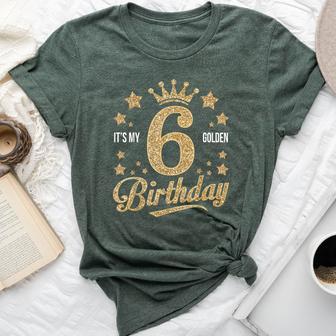 It's My 6Th Golden Birthday 6 Year Old Bday Groovy Bella Canvas T-shirt - Thegiftio UK