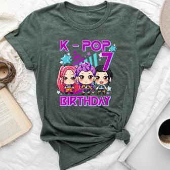 It's My 7Th Birthday Cute Chibi Kpop 7Th Birthday Girl Bella Canvas T-shirt - Thegiftio UK