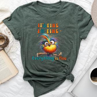Its Fine Everything Is Fine Bird Boys Girls Bella Canvas T-shirt - Thegiftio UK