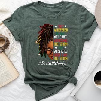 Junenth I'm The Storm Loc'd Black Social Worker Bella Canvas T-shirt - Thegiftio UK