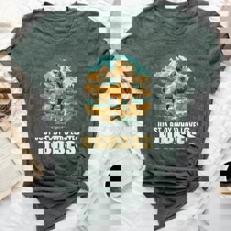 Just A Boy Who Loves Horses Horses Horse Bella Canvas T-shirt | Mazezy