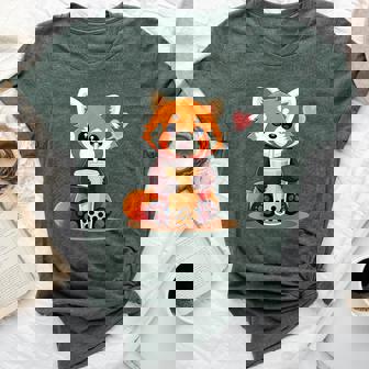 Kawaii Red Panda Bubble Tea Bella Canvas T-shirt - Thegiftio