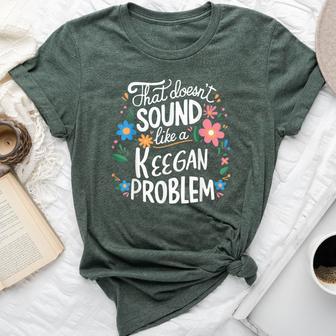 Keegan Personalized Cute Girls Keegan Name Bella Canvas T-shirt - Thegiftio UK