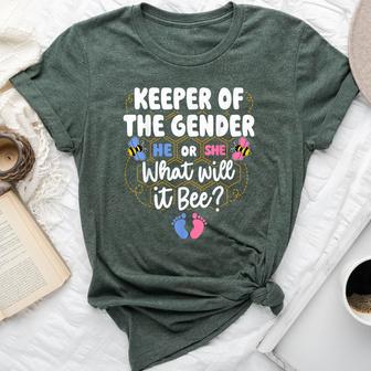 Keeper Of Gender Reveal What Will It Bee Bella Canvas T-shirt - Thegiftio UK
