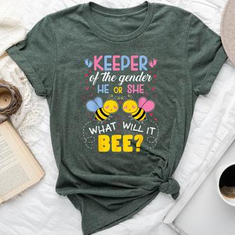 Keeper Of Gender He Or She What Will It Bee Gender Reveal Bella Canvas T-shirt - Thegiftio UK