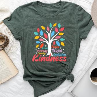 Kindness Peace Equality Love Inclusion Hope Diversity Women Bella Canvas T-shirt | Mazezy