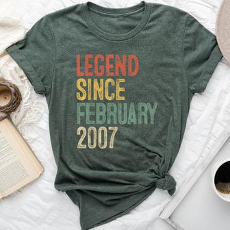Legend February 2007 19Th Birthday Boy Girl 19 Year Old Bella Canvas T-shirt | Mazezy