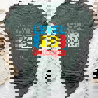 Level 10 Unlocked Gamer 10Th Birthday Video Game Boys Girls Bella Canvas T-shirt - Thegiftio