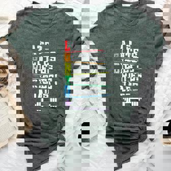 Lgbtq Lats Glutes Biceps Triceps Quads Weightlifting Rainbow Bella Canvas T-shirt - Thegiftio