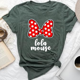 Lola Mouse Family Vacation Bow Bella Canvas T-shirt - Thegiftio UK