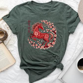 Lunar New Year Happy Chinese New Year Of The Horse 2026 Bella Canvas T-shirt - Thegiftio UK