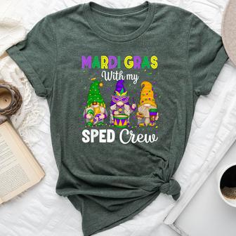 Mardi Gras With My Sped Teacher Gnomes Mardi Gras Costume For Women Bella Canvas T-shirt - Thegiftio