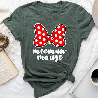 Meemaw Mouse Family Vacation Bow Bella Canvas T-shirt - Thegiftio UK