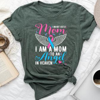 Mom Angel In Heaven Pink & Blue Pregnancy & Infant Loss Bella Canvas T-shirt - Thegiftio UK
