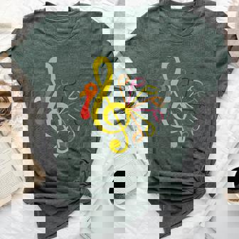 Music Note Symbol Turkey Teacher Fall Thanksgiving Autumn Bella Canvas T-shirt | Mazezy