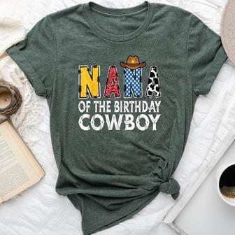 Nana 1St Birthday Cowboy Western Nana Birthday Boy Bella Canvas T-shirt - Thegiftio UK