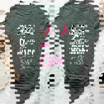 Nana Of The Birthday Girl Farm Cow 1St Birthday Girl Bella Canvas T-shirt - Thegiftio