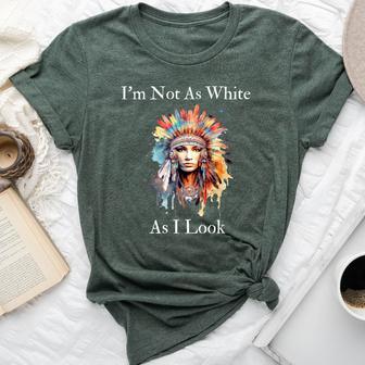 Native American Indian Im Not As White As I Look Men Bella Canvas T-shirt | Mazezy