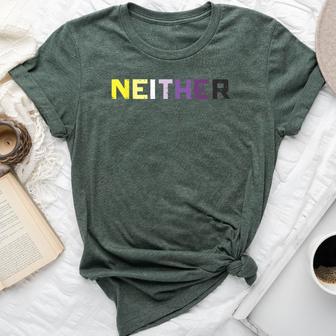 Nonbinary Neither Enby Nb Flag Pride Month Lgbtq Men Bella Canvas T-shirt - Thegiftio UK