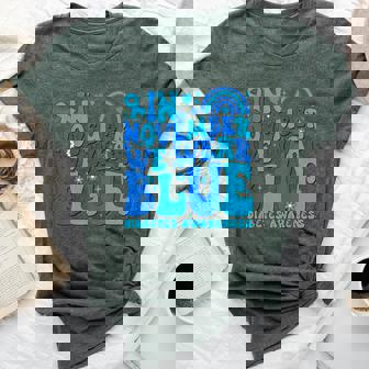 In November We Wear Ribbon Blue Diabetes Awareness Women Bella Canvas T-shirt | Mazezy