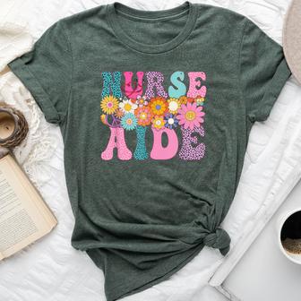Nurse Aide Week Groovy Leopard Appreciation Day For Women Bella Canvas T-shirt - Thegiftio UK