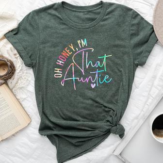 Oh Honey I'm That Auntie Heart Tie Dye Aunt To Be Bella Canvas T-shirt - Thegiftio UK