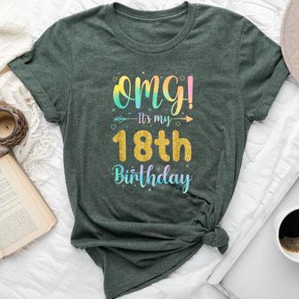 Omg It's My 18Th Birthday Girls 18 Years Old Birthday Bella Canvas T-shirt - Thegiftio UK