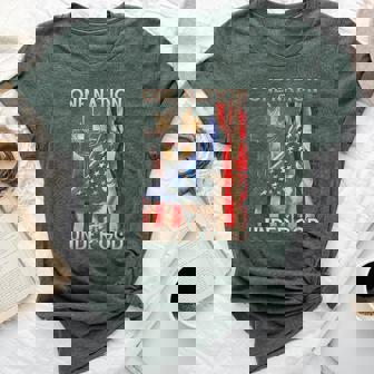 One Nation Under God Us Flag 4Th Of July Patriotic Christian Bella Canvas T-shirt - Thegiftio