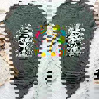 Penguin 7Th Birthday For Boy Girl 7 Years Old Seven Penguin Bella Canvas T-shirt | Mazezy