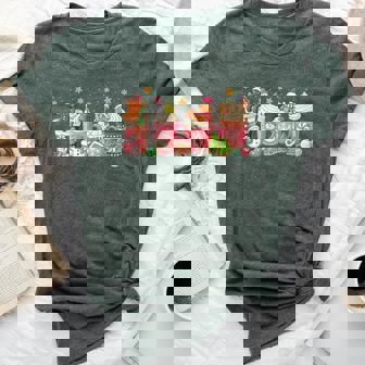 Pink Christmas Coffee Xmas Gingerbread Man Cookie Coffee Bella Canvas T-shirt - Thegiftio