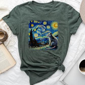 Possum Starry Night Van Gogh For Possum Lover Women Bella Canvas T-shirt - Thegiftio UK