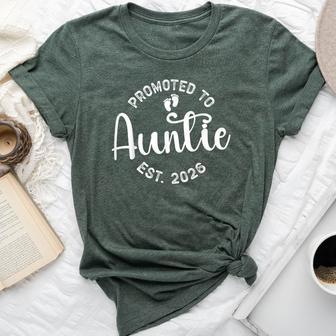 Promoted To Auntie Est 2026 Soon To Be Aunt 2026 New Auntie Bella Canvas T-shirt | Seseable UK