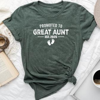 Promoted To Great Aunt 2025 Baby & Aunt For New Aunt Bella Canvas T-shirt | Mazezy