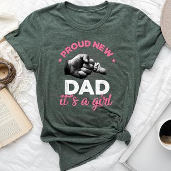 Proud New Dad It's A Girl Promoted To Daddy Bella Canvas T-shirt - Thegiftio UK