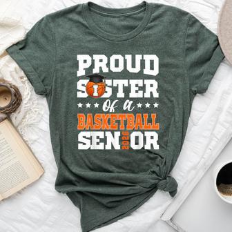 Proud Sister Of A Basketball Senior 2026 Graduation Bella Canvas T-shirt - Thegiftio UK