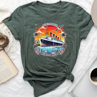 The Queen Mary Long Beach Historic Ocean Liner Bella Canvas T-shirt - Thegiftio UK