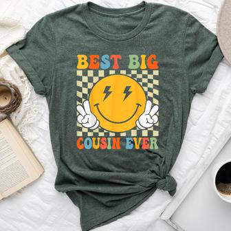 Retro Groovy Best Big Cousin Ever Girls Boys Bella Canvas T-shirt - Thegiftio UK