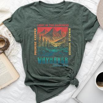 Retro Waymaker Promise Keeper Miracle Worker Jesus Christian Bella Canvas T-shirt - Thegiftio UK