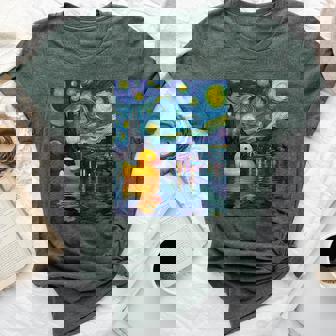 Rubber Duck Duckie Ducky Van Gogh Style Starry Night Bella Canvas T-shirt | Mazezy