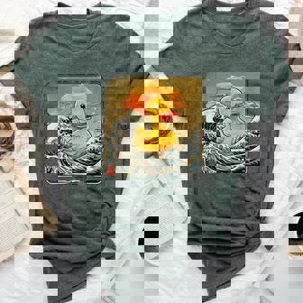 Rubber Duck Great Wave Ocean Sunset Drawing Rubber Duckling Bella Canvas T-shirt | Mazezy